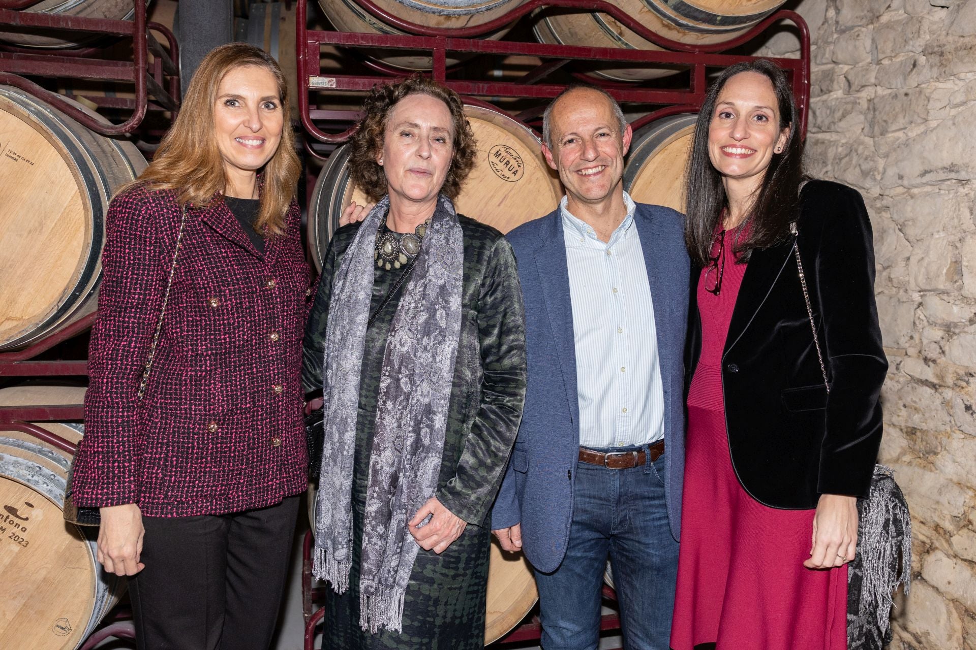 Cristina Sigüenza, de Ibercaja; Izaskun Gurruchaga, del Círculo Logroñés; Luis San Juan y Zaloa González, del Banco Sabadell.