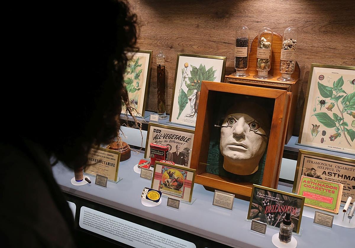 Detalle de la exposición 'Veneno que cura, veneno que mata', en las salas 3 y 4 de la Casa de las Ciencias.