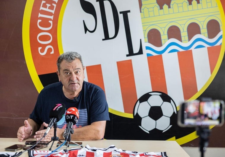 Carlos Pouso, durante un rueda de prensa de esta temporada.