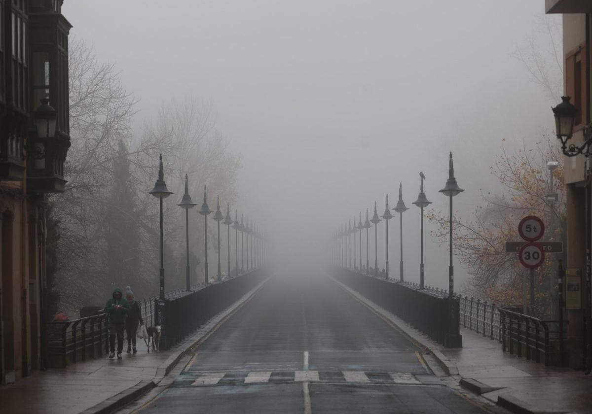 La niebla cubre la Ribera del Ebro riojana