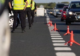 Control de la Guardia Civil de Tráfico en La Rioja.