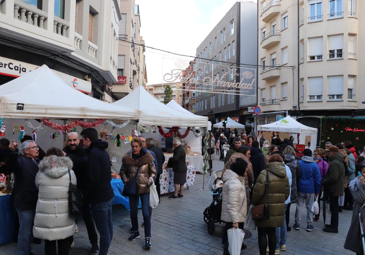 Medio centenar de puestos ofrecieron sus productos en la Puerta Munillo y en la calle Juan Carlos I.