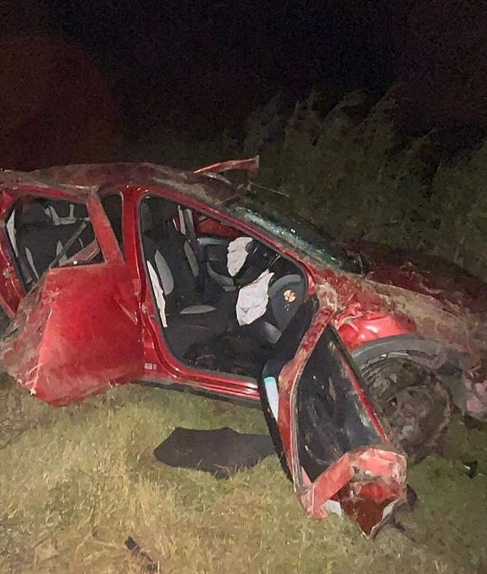 Imagen secundaria 2 - El estado de los coches tras la triple colisión.