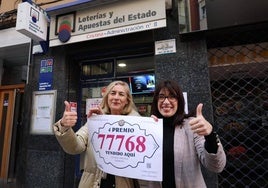 Mari Cruz y Sandra, de la Administración de República Argentina, 11, de Logroño.