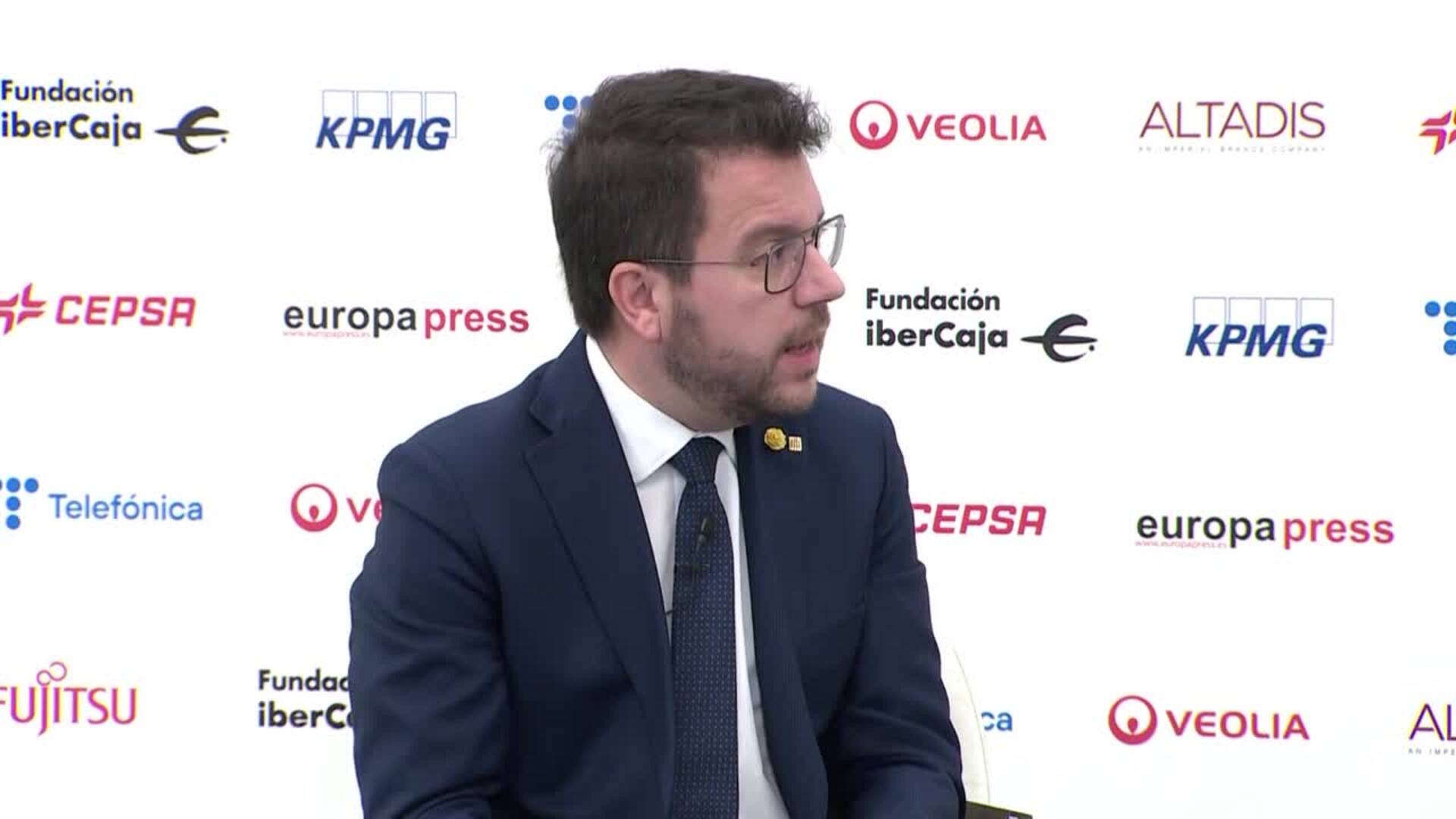 Aragonès sobre la posible candidatura de Puigdemont: "Todo el mundo es libre de presentarse"