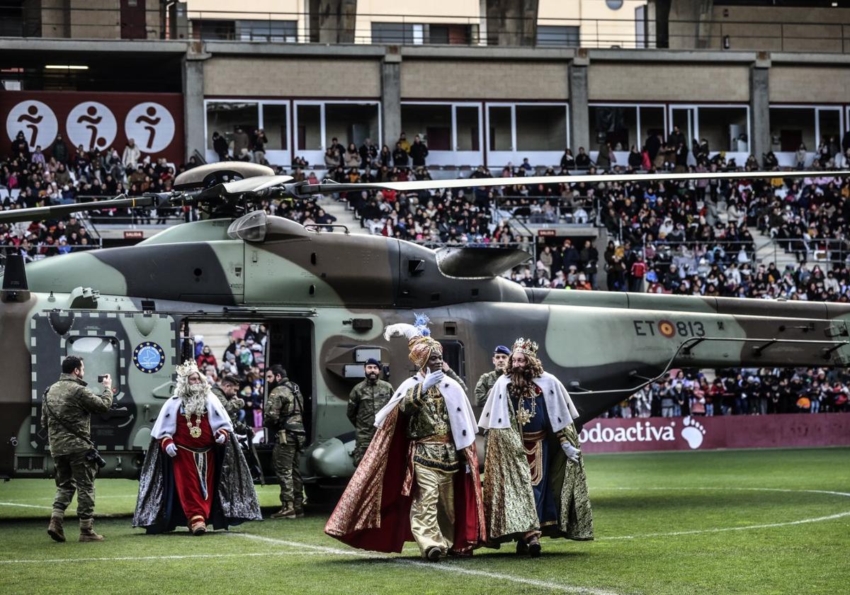 Melchor, Gaspar y Baltasar en la última visita a Logroño.