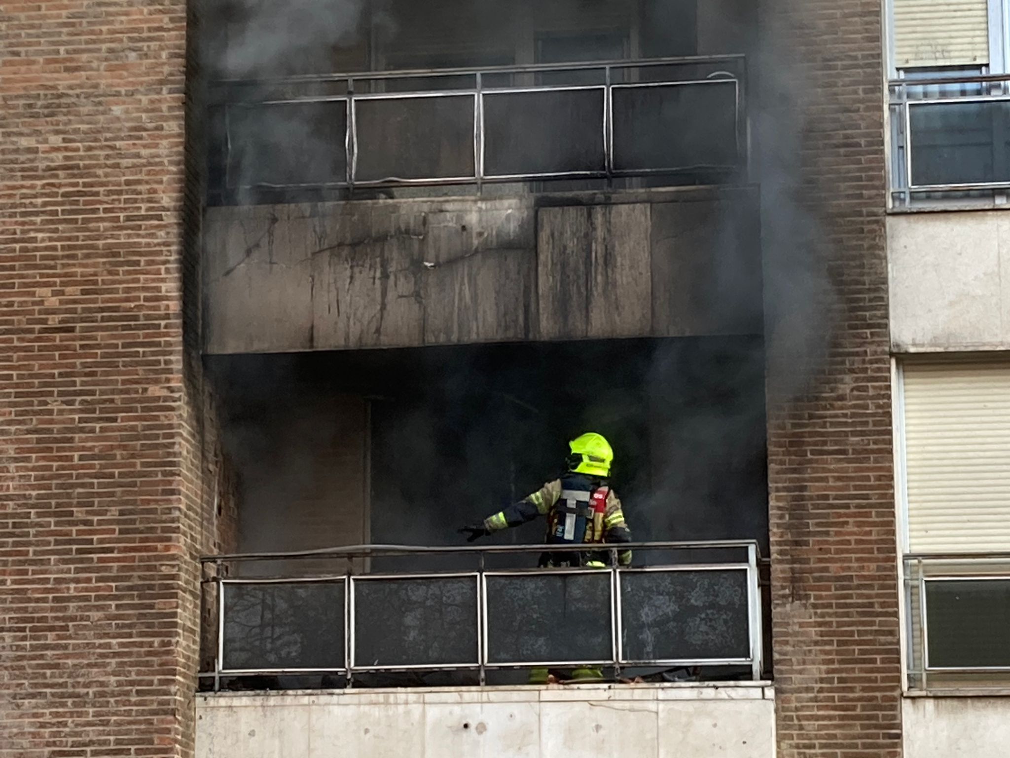 Incendio en la calle Duquesa de la Victoria de Logroño