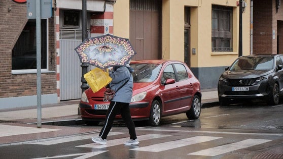 Jornada ventosa en Logroño.