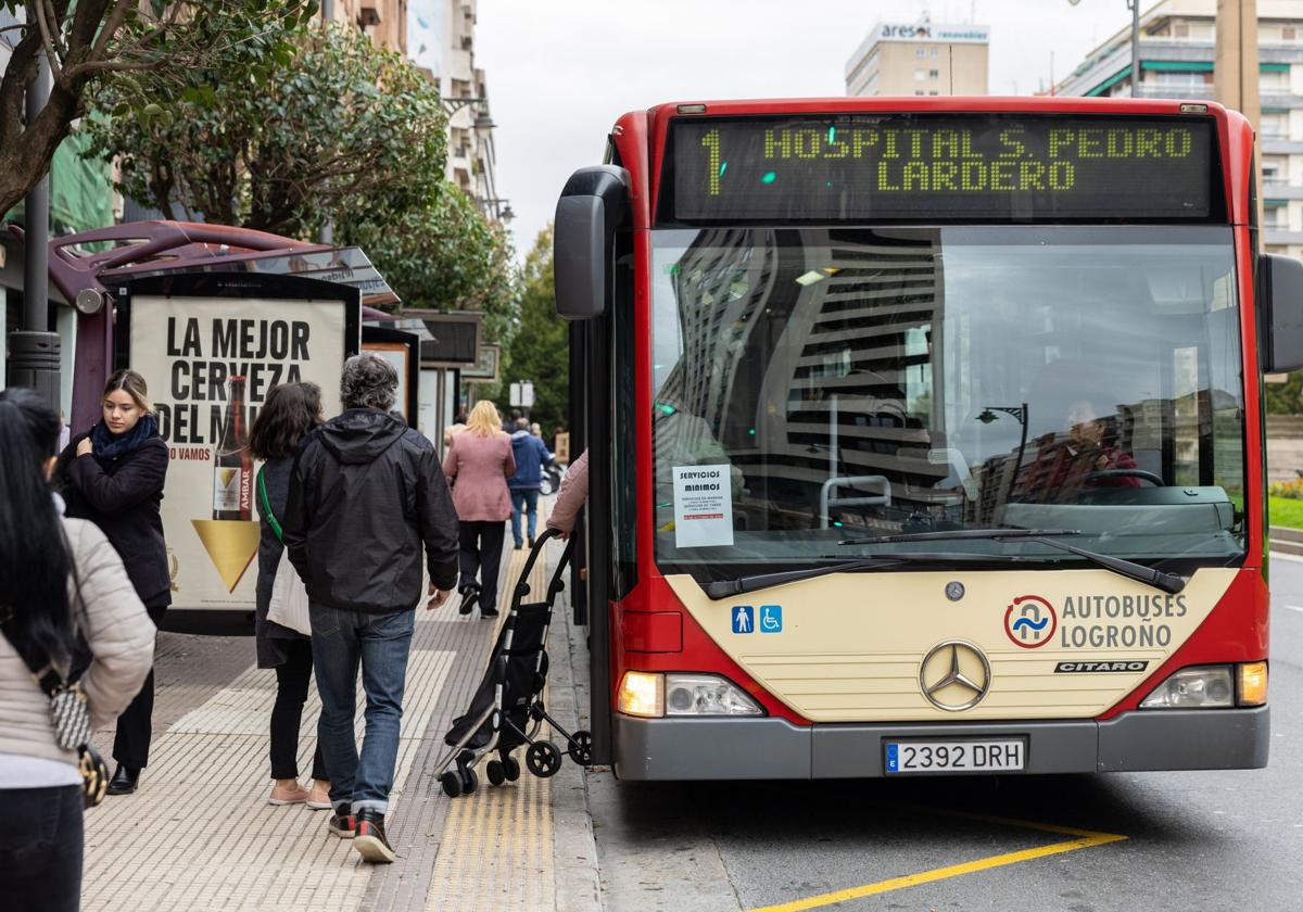 Cinco líneas de autobuses de Logroño se verán afectadas este lunes