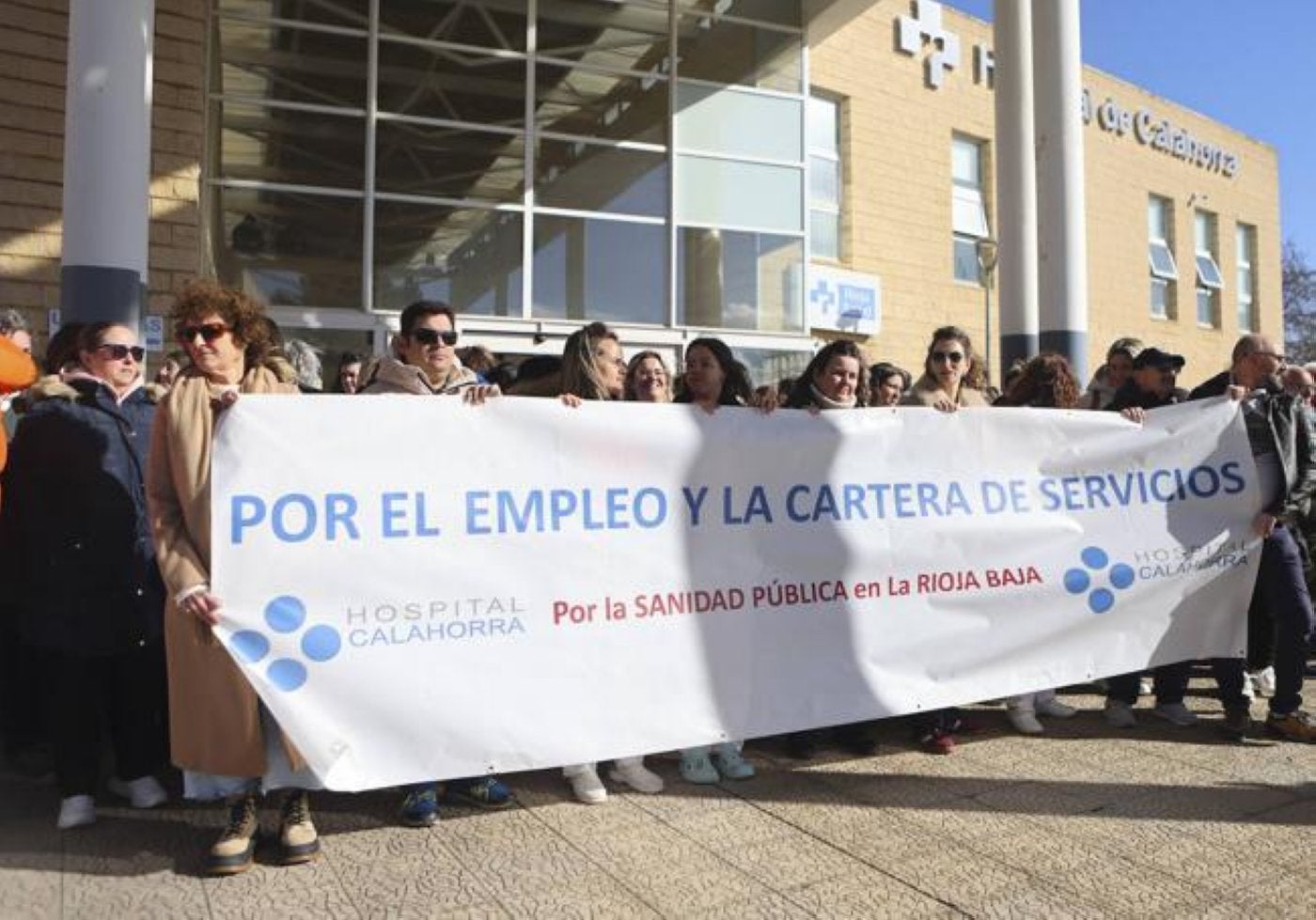 Protesta el pasado viernes del personal sanitario en el hospital.