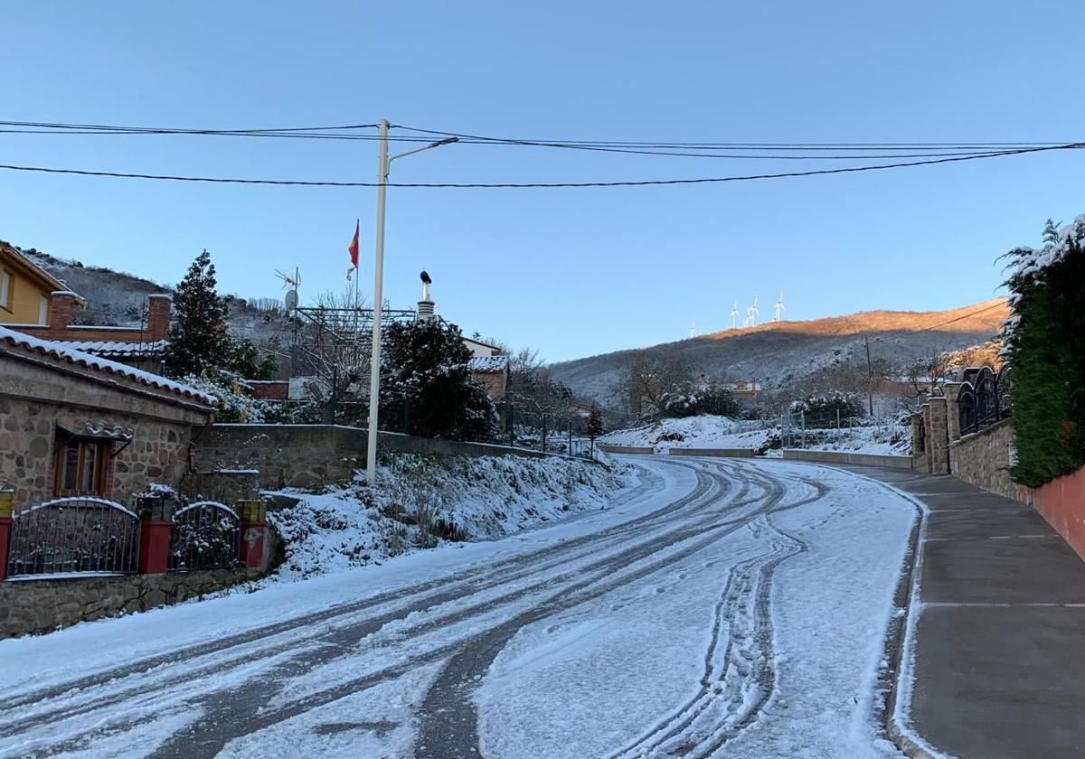 Las Ruedas de Ocón, con nieve