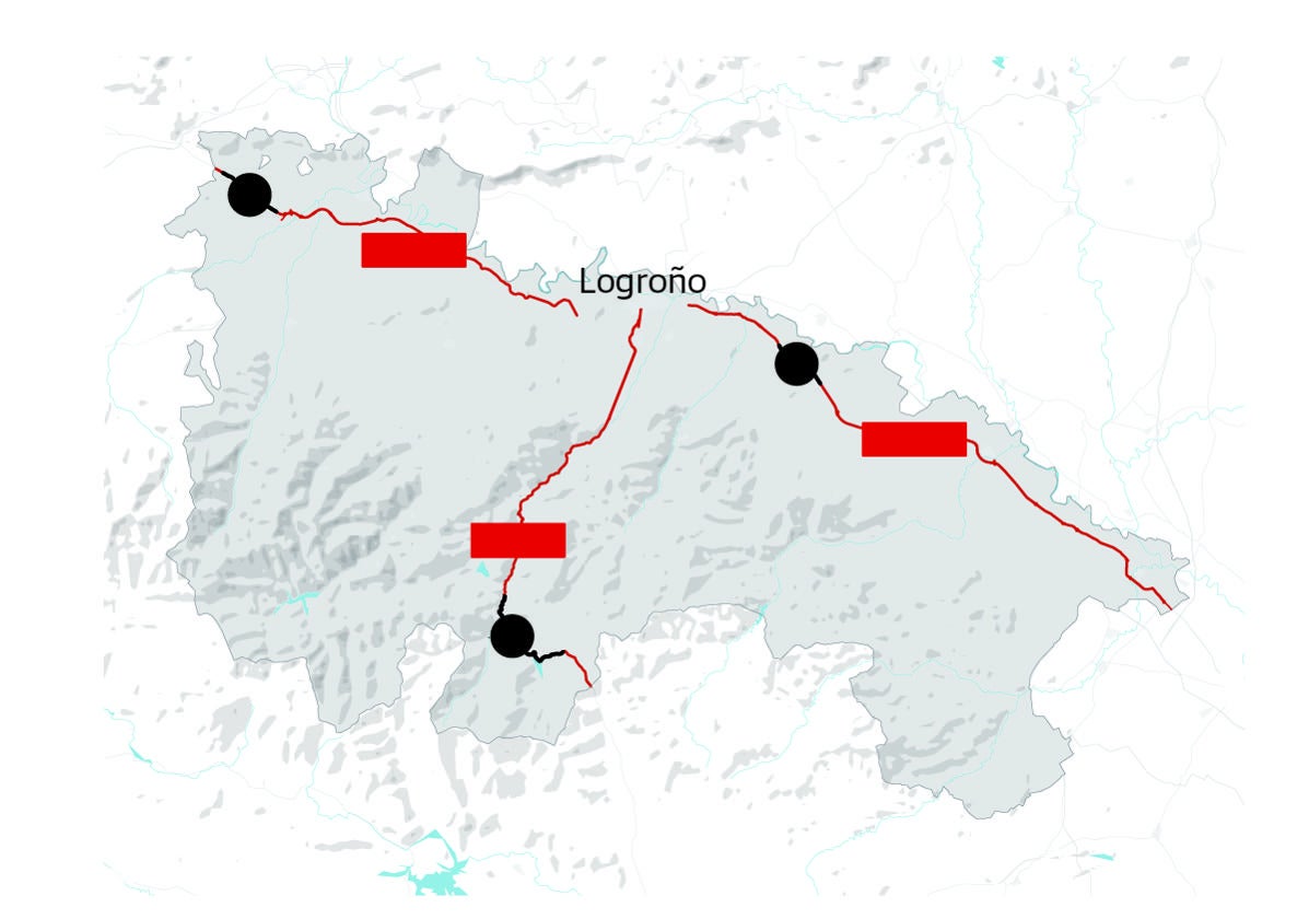 La Rioja suma 30 kilómetros de carreteras nacionales con elevado riesgo de accidente