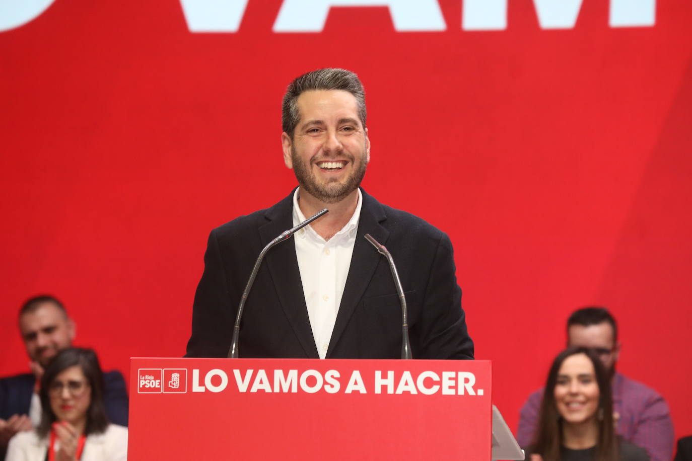 La intervención de Pedro Sánchez en el Congreso Regional del PSOE riojano, en imágenes