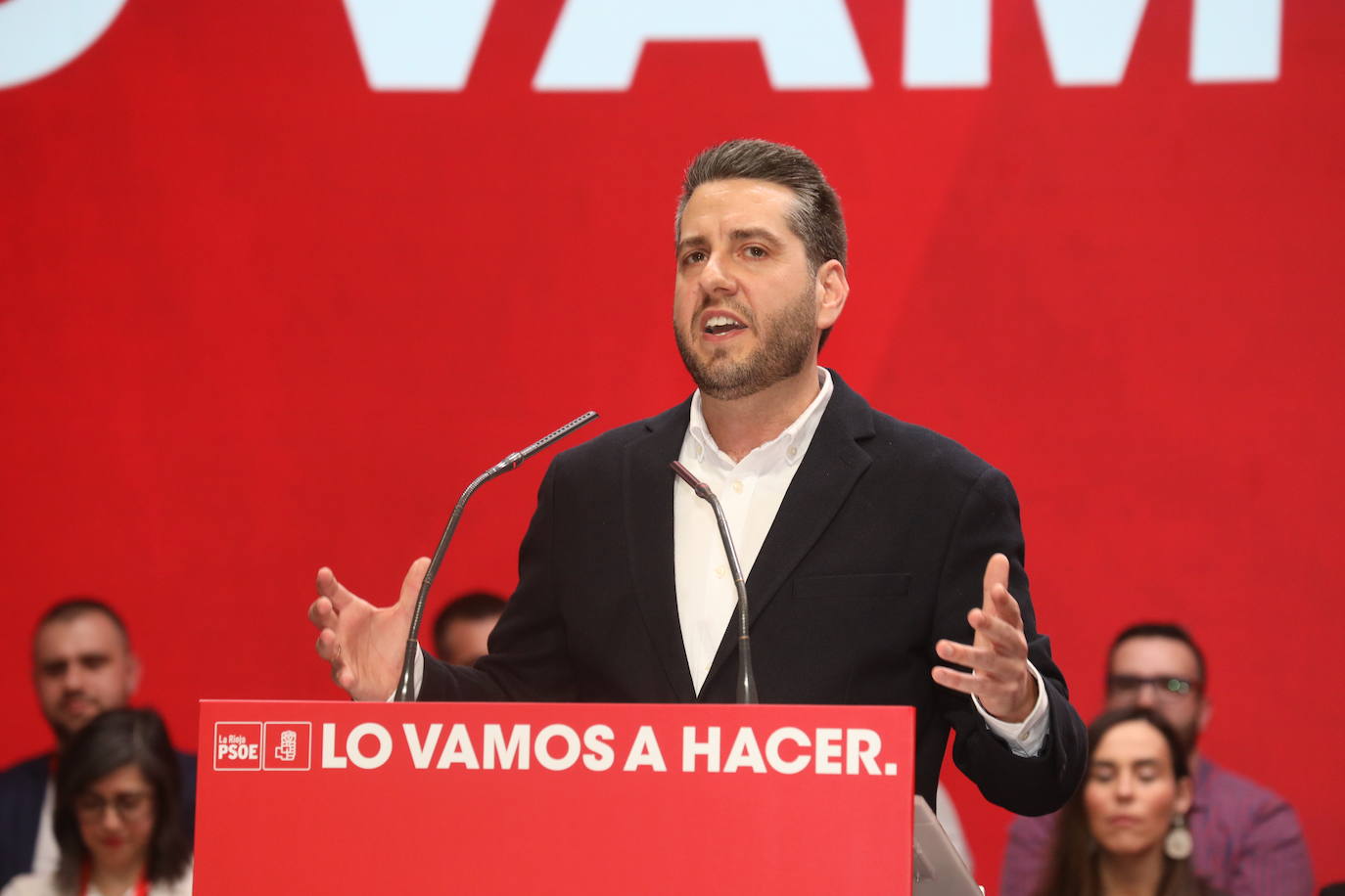 La intervención de Pedro Sánchez en el Congreso Regional del PSOE riojano, en imágenes