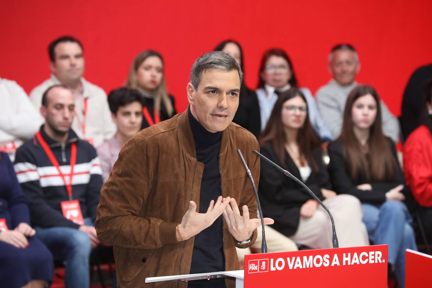 La intervención de Pedro Sánchez en el Congreso Regional del PSOE riojano, en imágenes