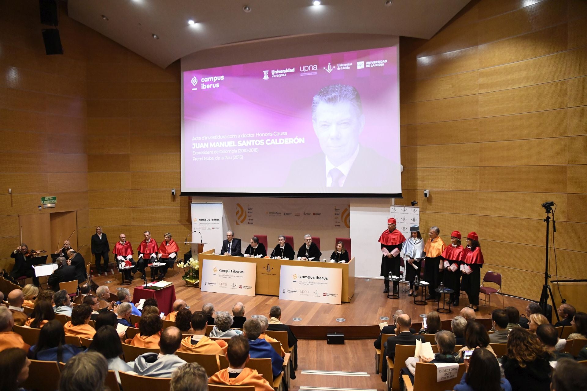 Juan Manuel Santos, investido primer doctor &#039;honoris causa&#039; conjunto de Campus Iberus
