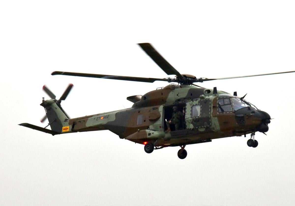 Dos NH-90, en una exhibición en Agoncillo