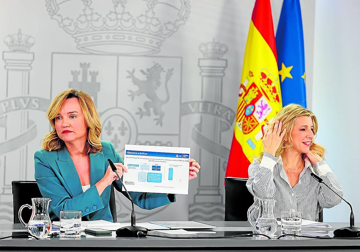 Pimpinela, dúo formado por Pilar Alegría y Yolanda Díaz