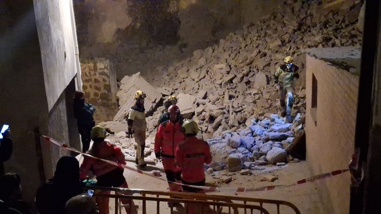 Vídeo | Así está Viguera tras el derrumbe de la torre de la iglesia