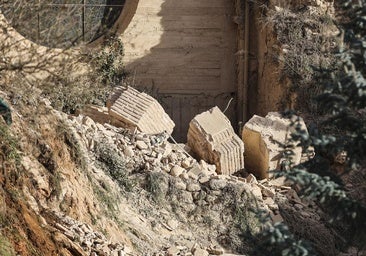 Las imágenes de Viguera en el día después del derrumbe