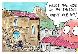 El derrumbe de la torre de la iglesia de Viguera, según Tris