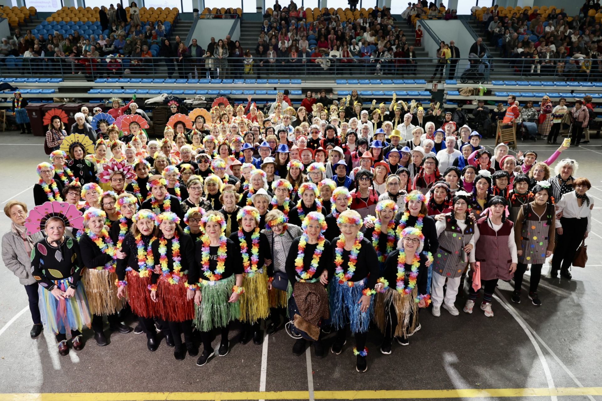 Los mayores celebran el Carnaval con una fiesta de disfraces en el Polideportivo Las Gaunas