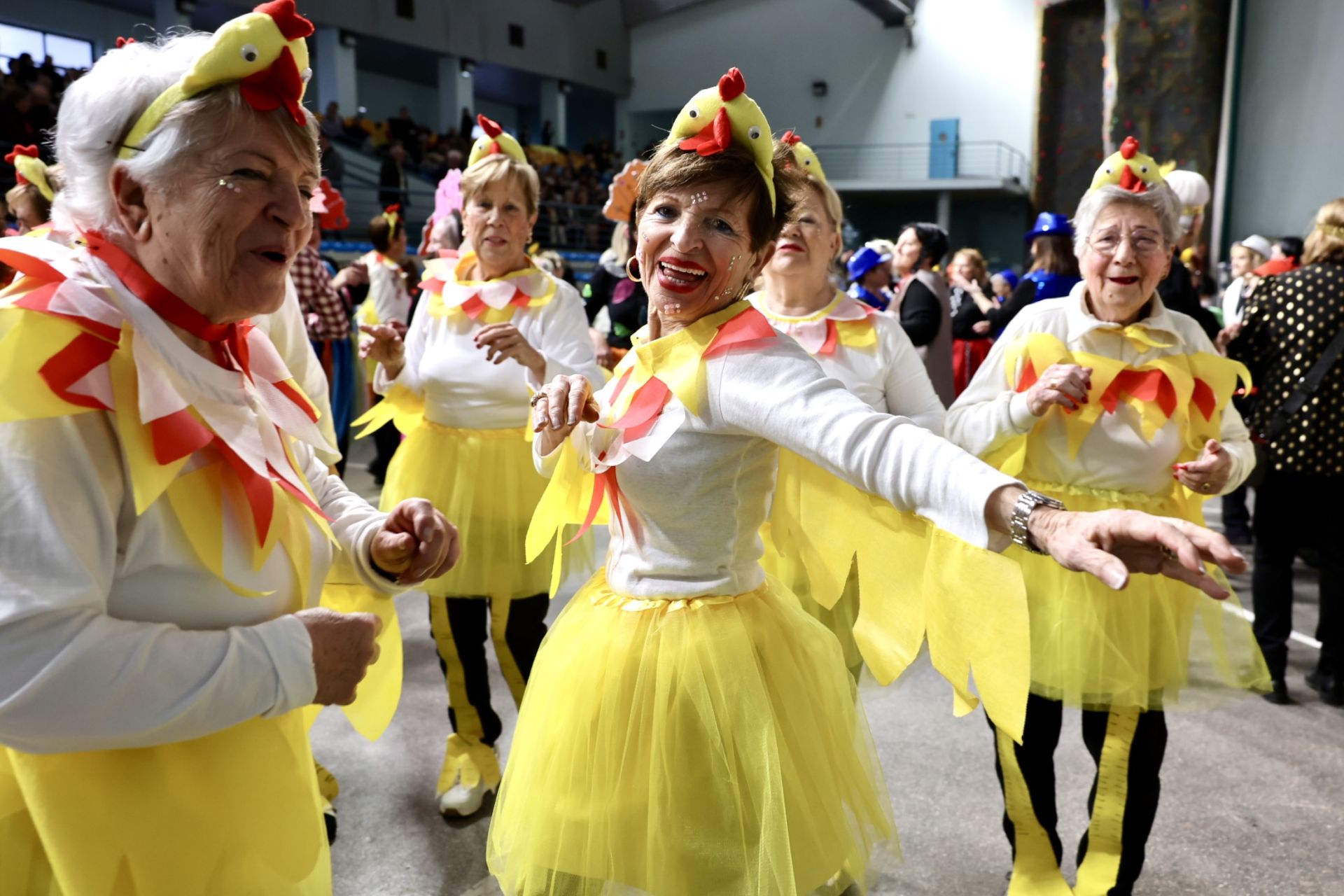 Los mayores celebran el Carnaval con una fiesta de disfraces en el Polideportivo Las Gaunas