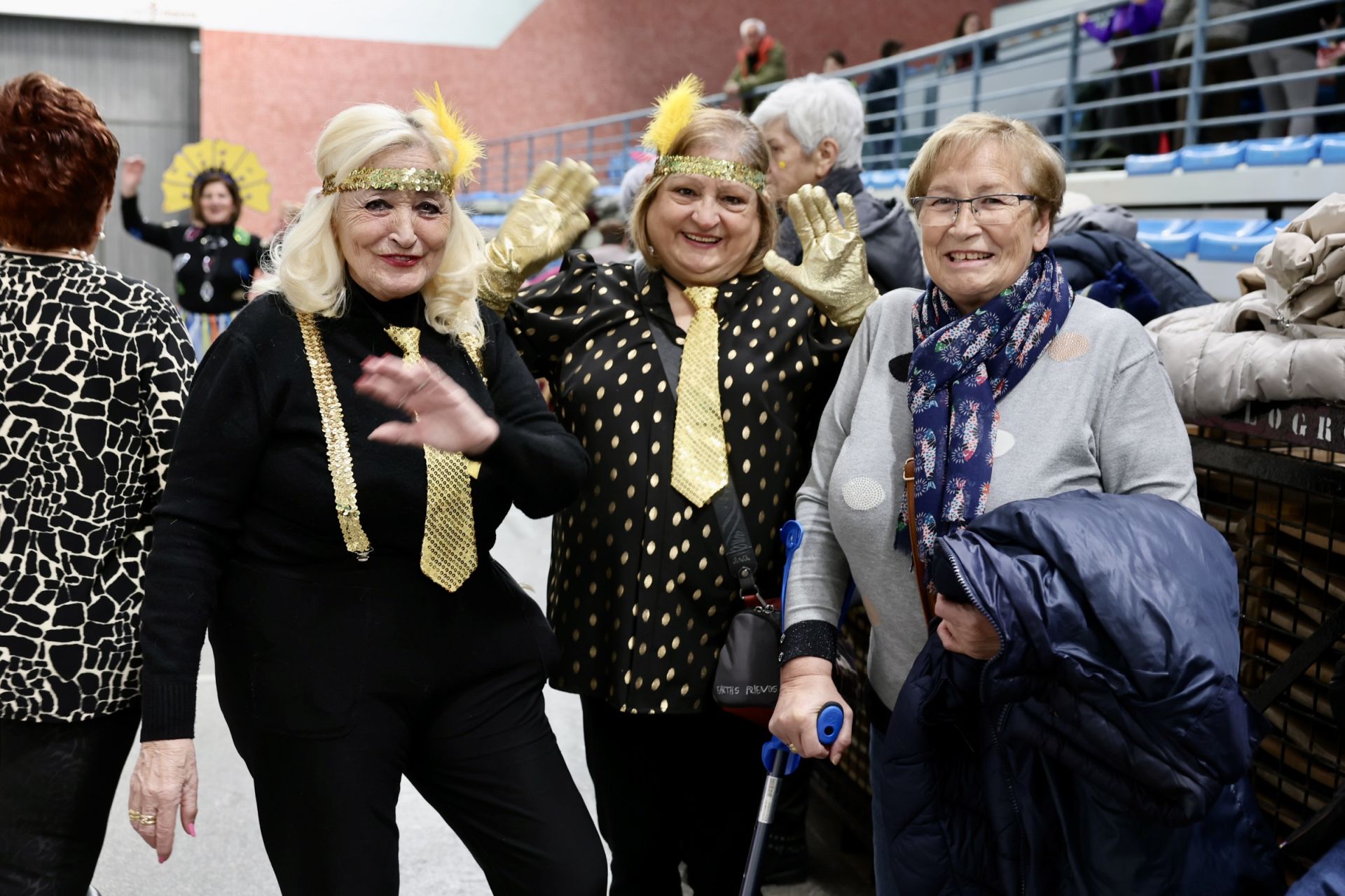 Los mayores celebran el Carnaval con una fiesta de disfraces en el Polideportivo Las Gaunas