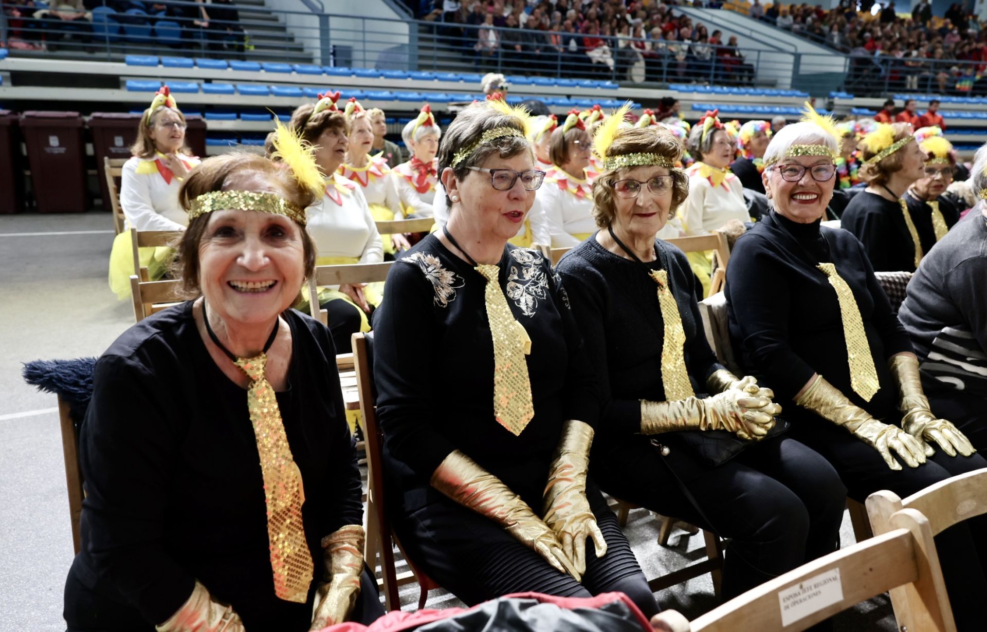 Los mayores celebran el Carnaval con una fiesta de disfraces en el Polideportivo Las Gaunas