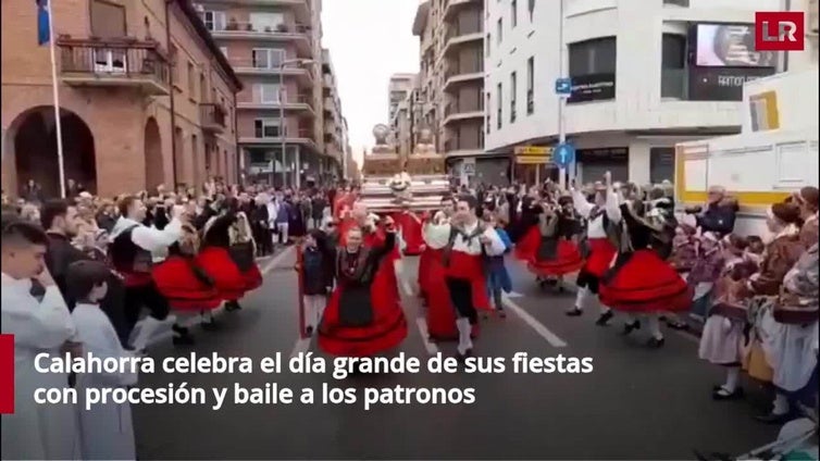 Fiestas en Calahorra con procesión y baile a los patronos