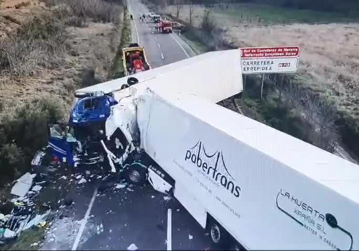 El accidente de Fitero, desde el aire