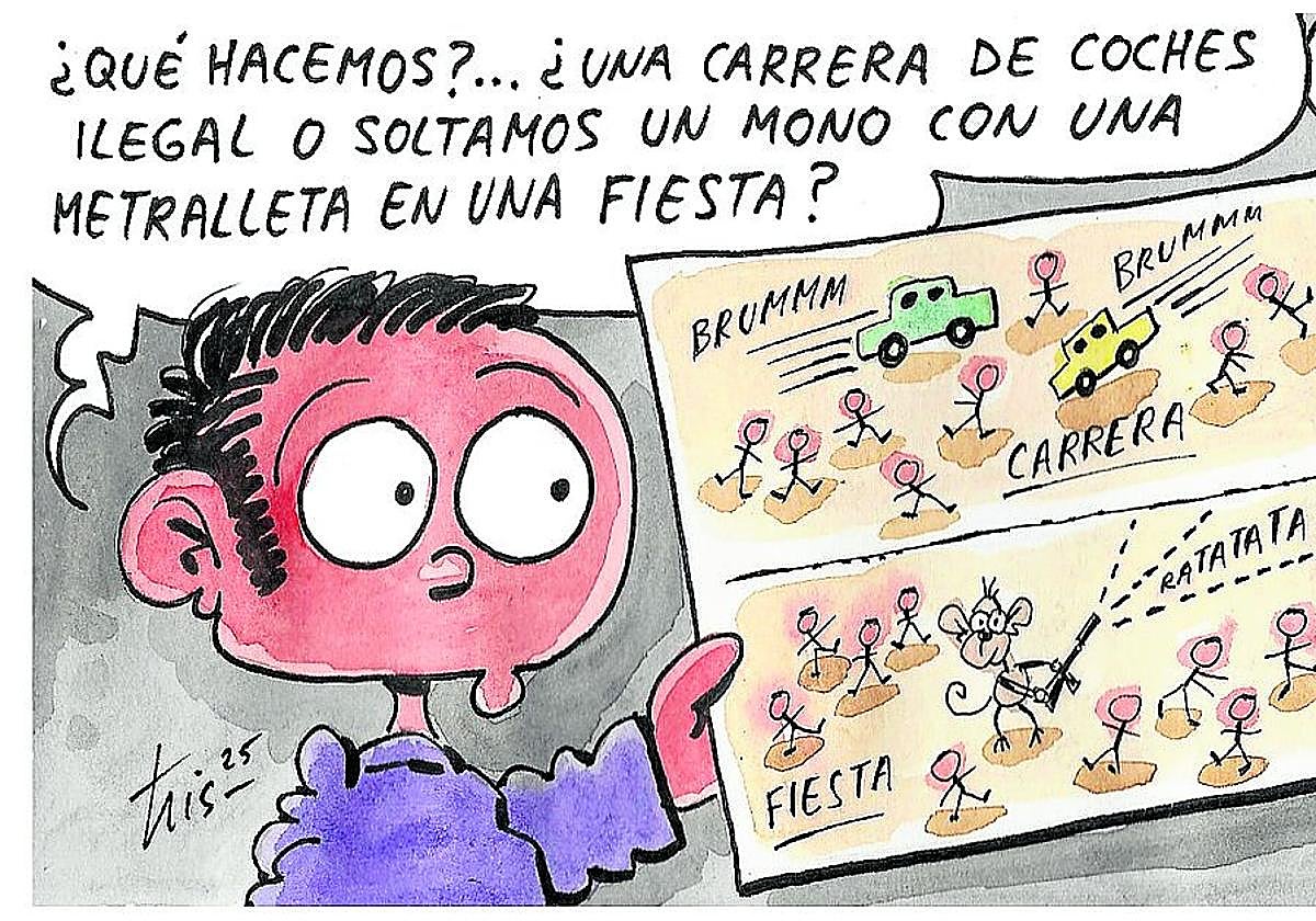 Las carreras ilegales en Alfaro, según Tris