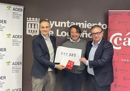 Miguel Sainz, Fernando Cortezón y Luis Pérez, de izquierda a derecha.