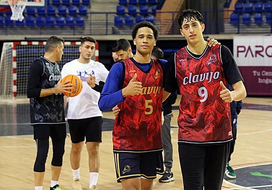 Kevin Torres y Hugo Arbosa, en un entrenamiento.
