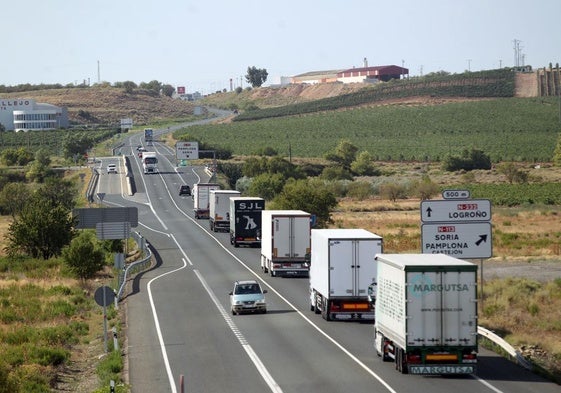 Carretera N-232, a su paso por Alfaro, de doble sentido en el tramo riojano