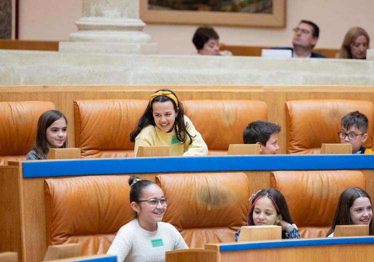 Alumnos riojanos se convierten en diputados por un día.
