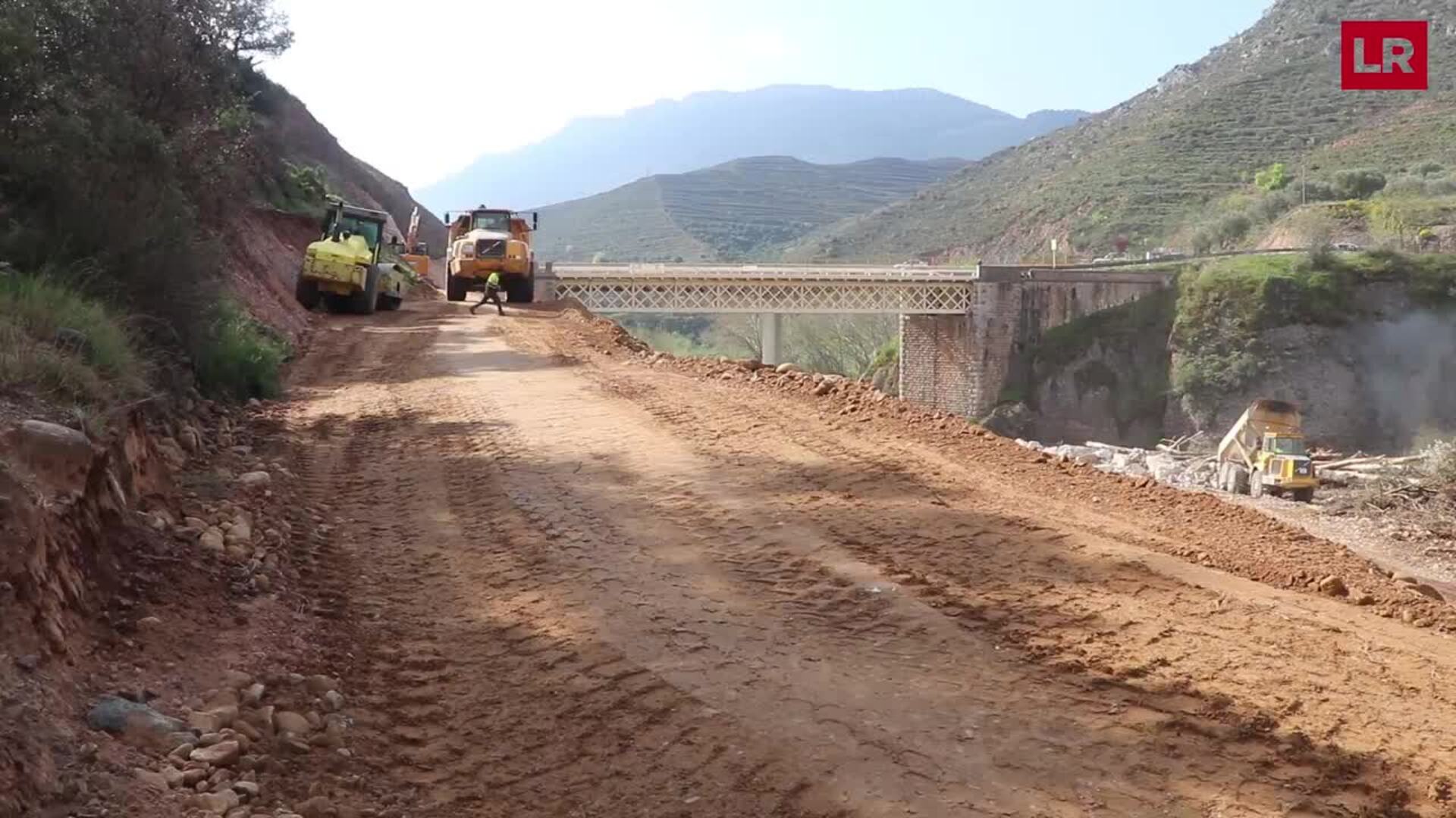 Los trabajos para construir el paso alternativo en Arnedillo