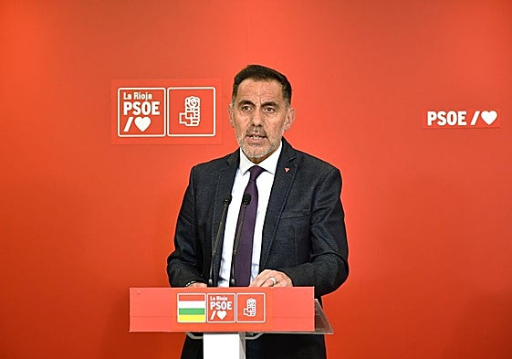 Jesús María García, en la sede del PSOE de Logroño