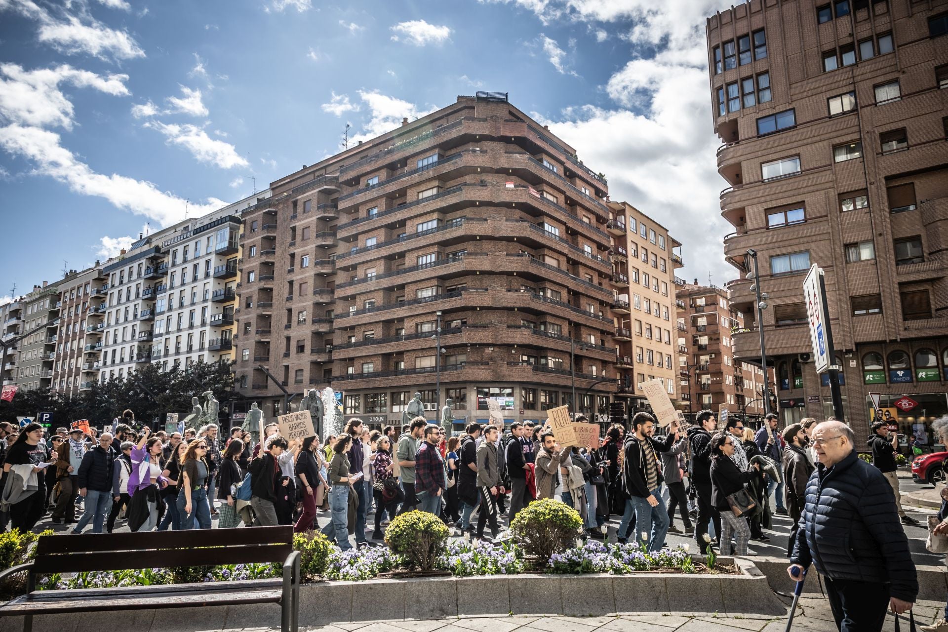 Última manifestación sobre la vivienda en Logroño.