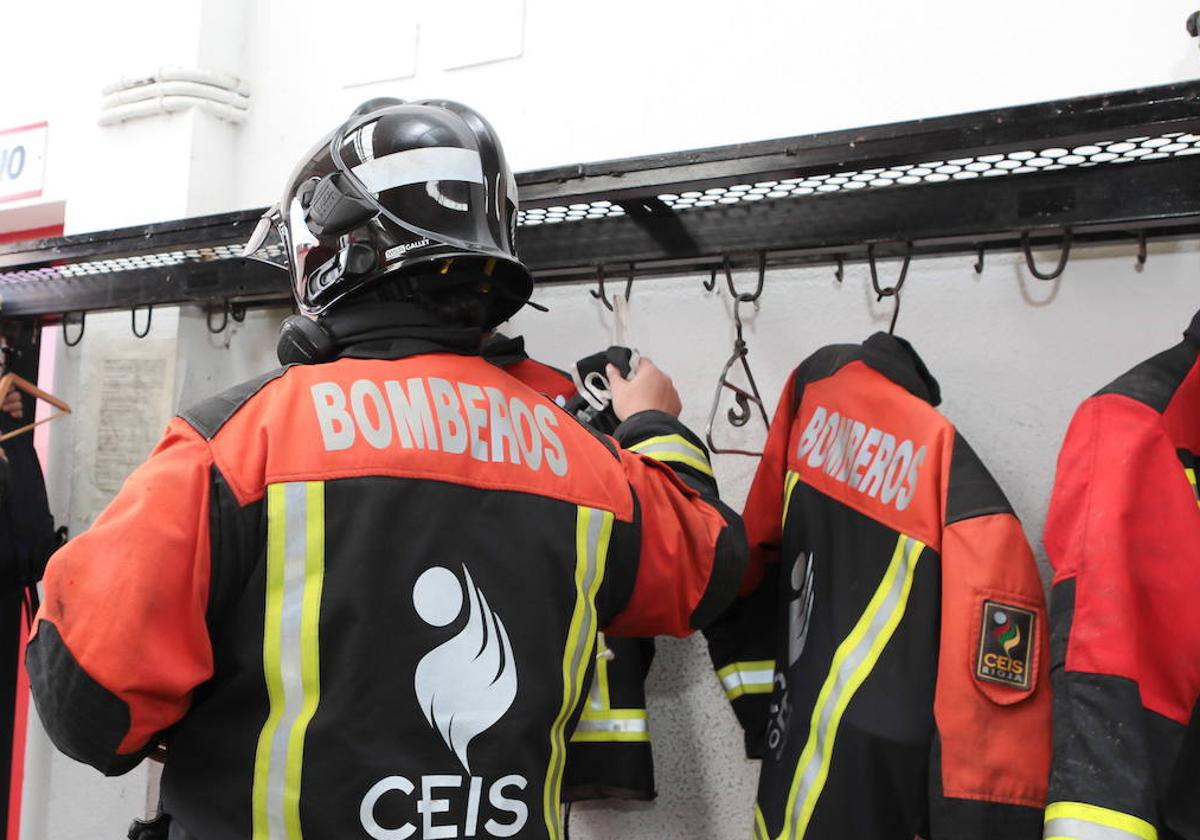 Intervienen los Bomberos tras un desprendimiento de una fachada en Haro