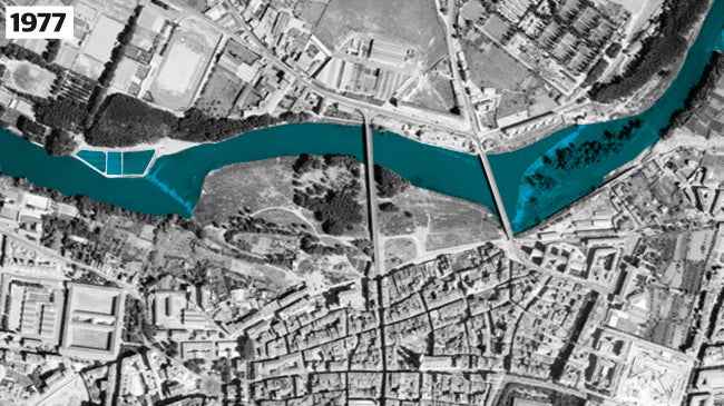 Imagen antes - Así ha visto la ciudad cambiar las orillas de su río
