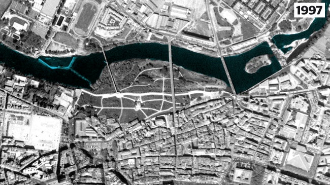Imagen después - Así ha visto la ciudad cambiar las orillas de su río