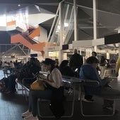 Pasajeros en la estación intermodal de Logroño.