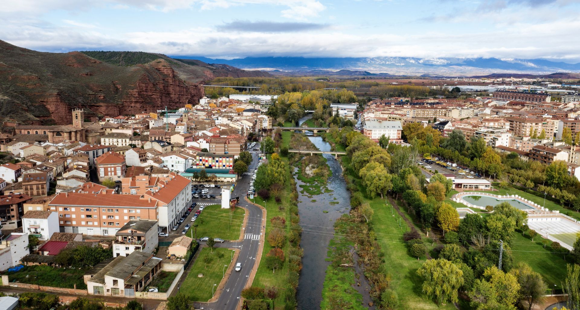 Vista aérea de Nájera.