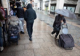 Lluvia en Logroño, en una imagen del pasado mes de abril.