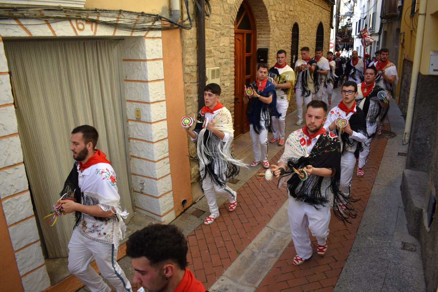 Danzantes de la gaita, en los actos de este sábado.