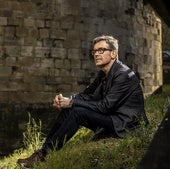 Bernardo Sánchez, en el Revellín de Logroño, en el lugar donde antiguamente se levantaba el Frontón Cinema, en el que vio '20.000 leguas de viaje submarino'.