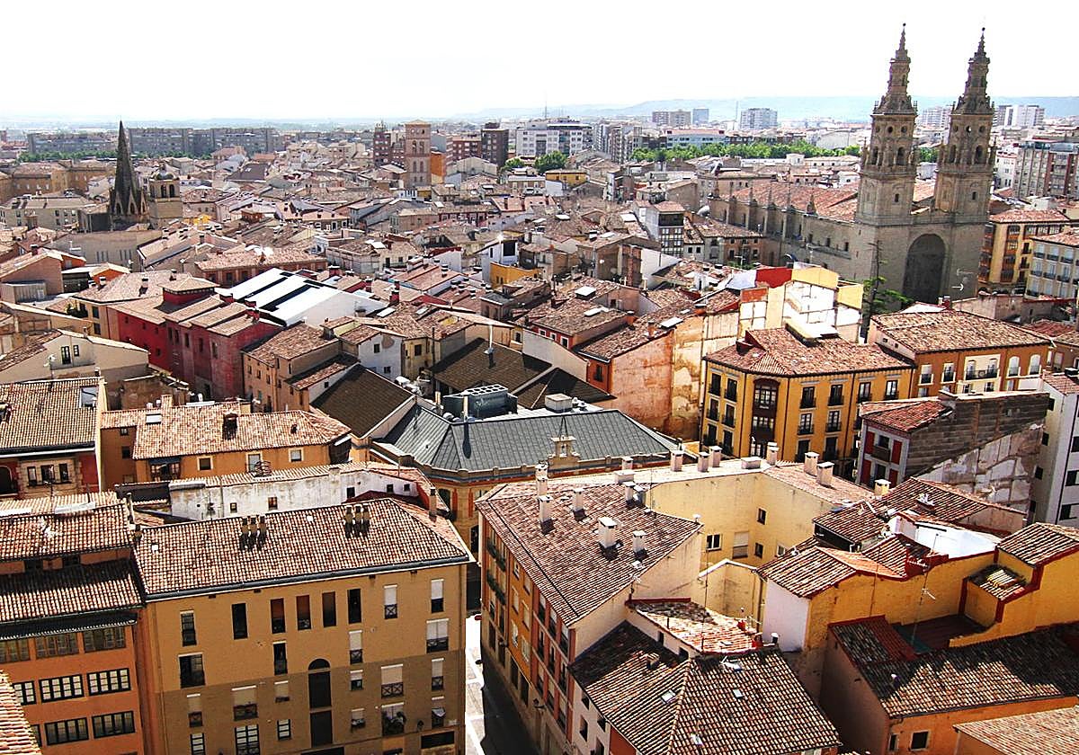 Vista panorámica del centro de Logroño