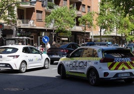 Un coche de la Policía Local de Logroño, en una imagen de archivo.