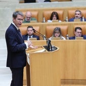 Capellán, en el pleno del Parlamento de este jueves.